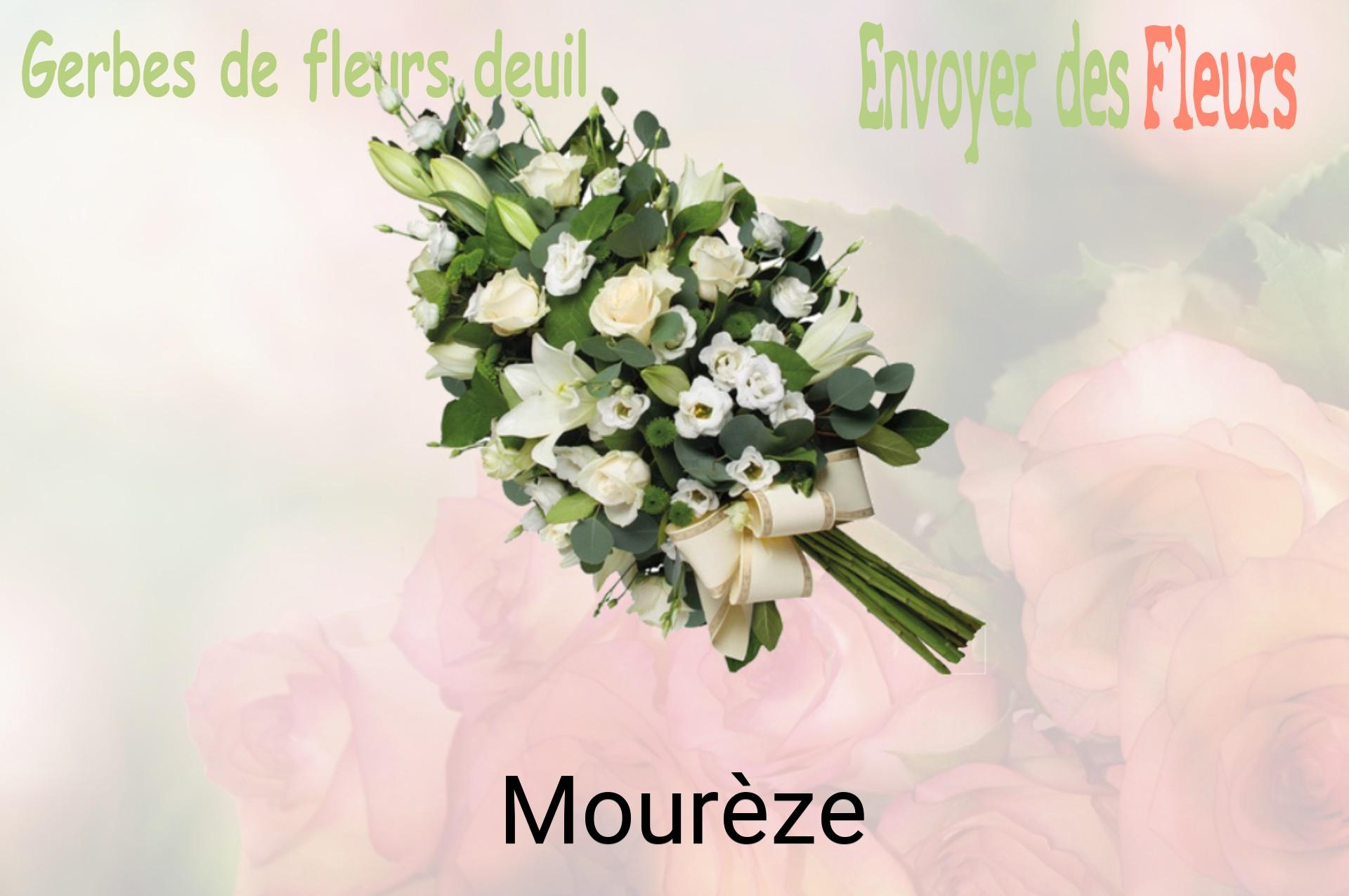 Gerbe de fleurs de deuil livrée à Mourèze